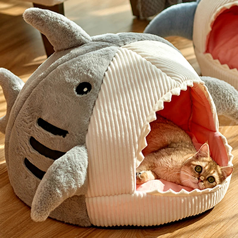 Enclosed Warm Cat Bed For Portable Pet Beds Sweet