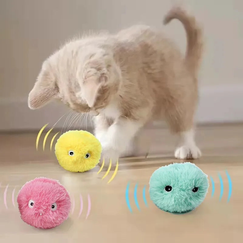 Interactive Ball Smart Cat Toys Plush Electric Catnip
