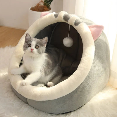 Deep Sleep Cat Bed Cartoon Pet Bed Foldable