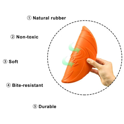 OUZEY Bite Resistant Silicone Frisbeed Toys For Dog