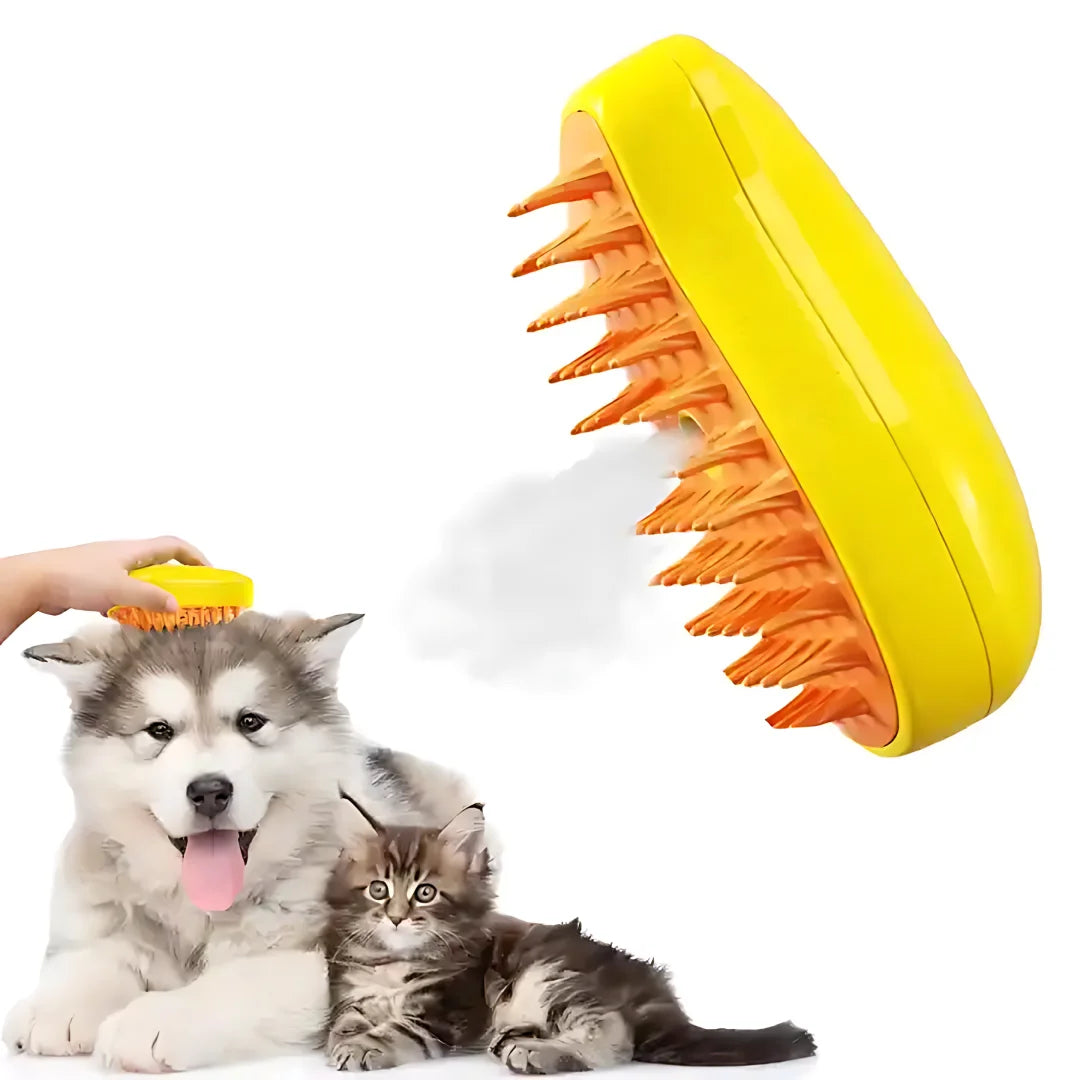Steamy Dog Brush Electric Spray Cat Hair Brush